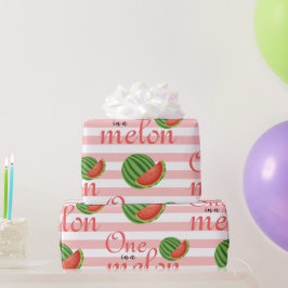 En i Melon Watermelon Födelsedagsfest Presentpapper