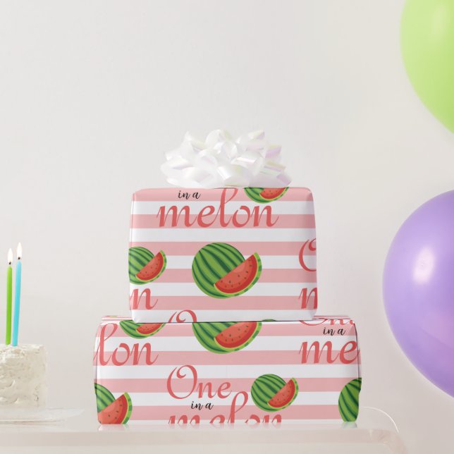 En i Melon Watermelon Födelsedagsfest Presentpapper (Festgåvor)