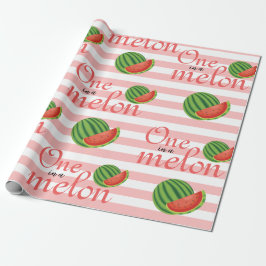 En i Melon Watermelon Födelsedagsfest Presentpapper