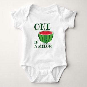 En i Melon Watermelon Första födelsedagen Teckna T Shirt
