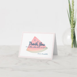 En i Melon Watermelon Girl Birthday Tack Kort