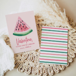 En i Melon Watermelon Kids Valentines day Anteckningskort