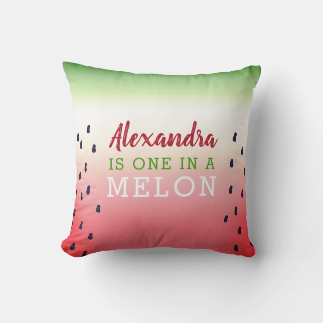 En i Melon Watermelon Kudde (Framsida)
