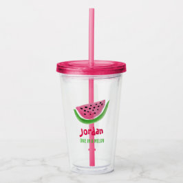 En i Melon Watermelon Personlig Namn Rosa Take Away Mugg