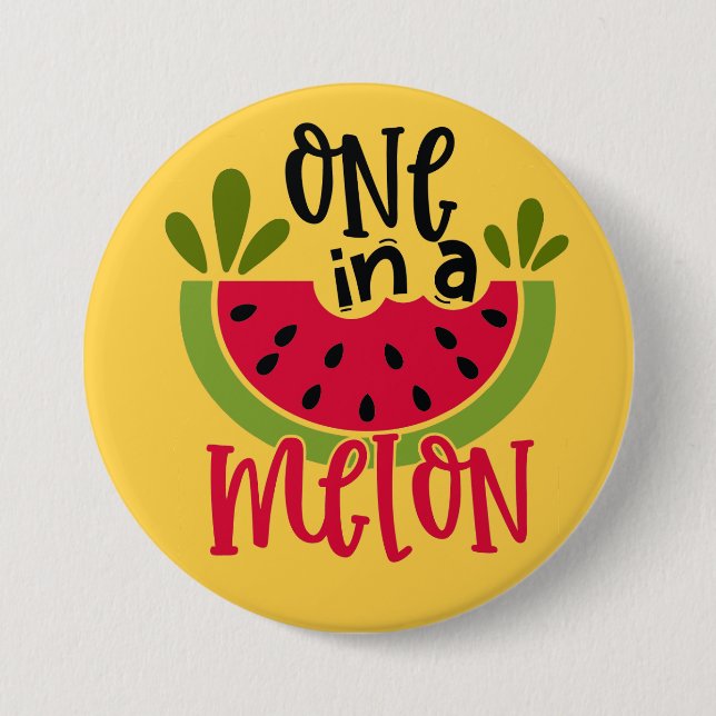 En i Melon Watermelon Pun Knapp (Framsida)