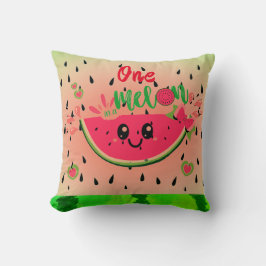 En i Melon Watermelon Seeds Pastel Grönt Rosa Kudde