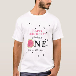 En i Melon Watermelon Sommardag Pappa T Shirt