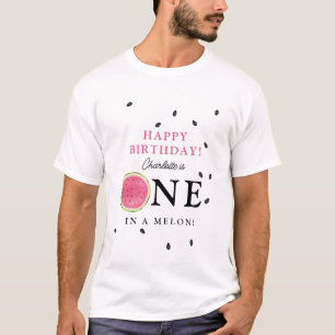 En i Melon Watermelon Sommardag Pappa T Shirt