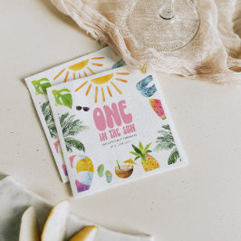 En i Sol flicka 1:a födelsedagen Party Pappersservett