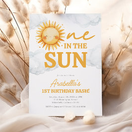 En i Sol Sunshine 1:a födelsedagen Inbjudningar