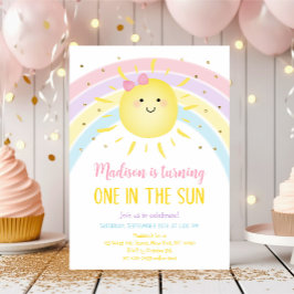 En i Sol Sunshine Birthday Inbjudningar