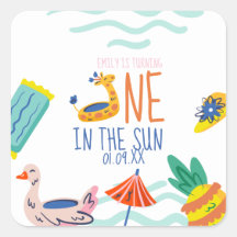 En i solen första födelsedagsfesten pool doodle