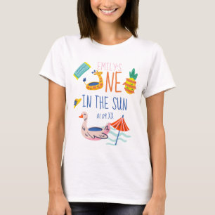 En i solen första födelsedagsfesten pool doodle t shirt