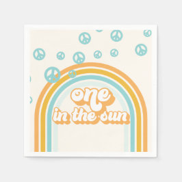 En i Solen Retro Pojke 1-årsdag Pappersservett