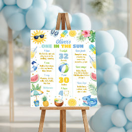 En i solens sommarfest milstolpsskylt poster