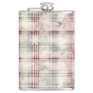 En i Tartan Blommigt Design Series #13 Fickplunta