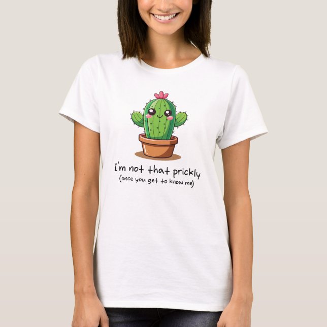 En icke-så prickly Catus T Shirt (Framsida)