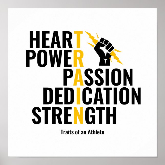 En Idrottsmans egenskaper Poster (Framsidan)