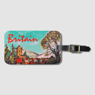 En Idyllic British Village sketch art Bagagebricka