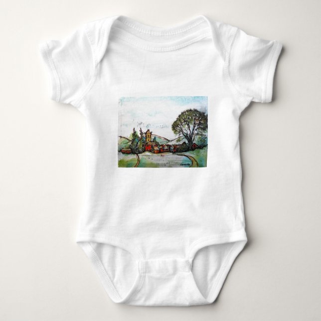 En Idyllic British Village-sketch Tee (Framsida)