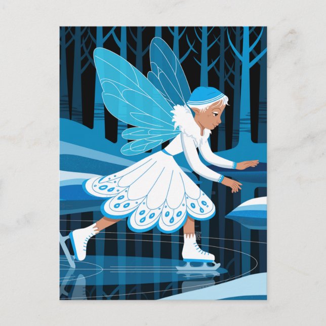 En ikejeskör med blå vingar vykort (Framsida)