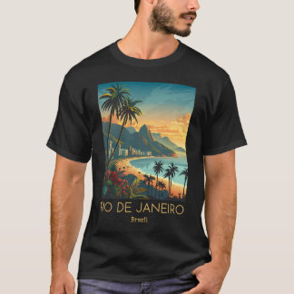 En illustration av Rio de Janeiro i Vintage resor  T Shirt