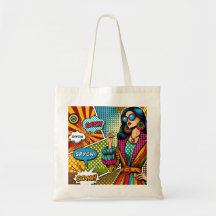 En illustration av trendiget i retro pop art stil