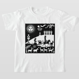 En illustration i gammal stil t shirt