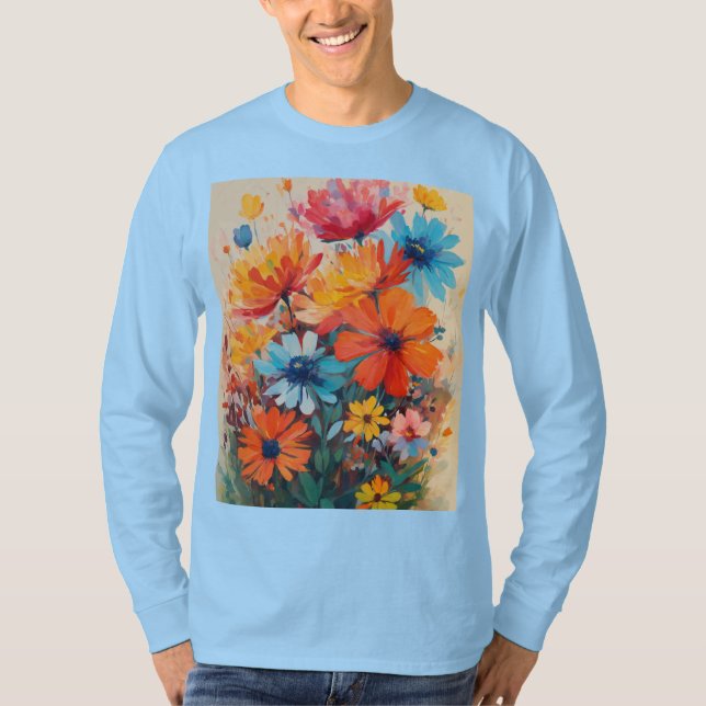 En illustrationsmålning med ljusa färger Flo T Shirt (Framsida)