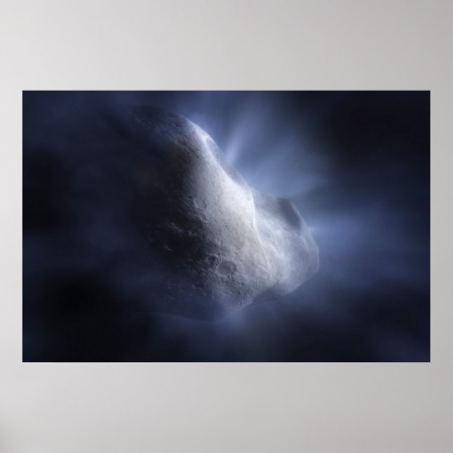 En illustrativ avslutning av Comet Tempel. Poster (Framsidan)
