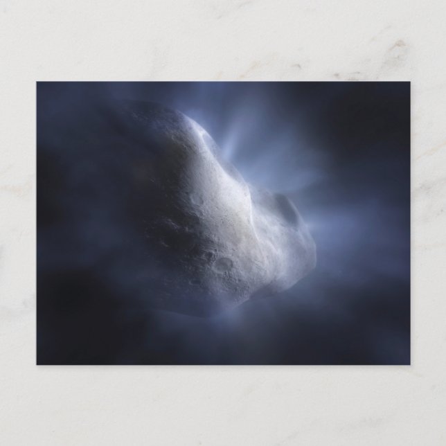 En illustrativ avslutning av Comet Tempel. Vykort (Framsida)