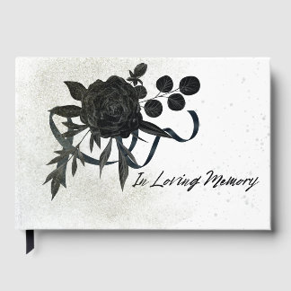 EN | In Loving Memory - Black Rose Gästböcker
