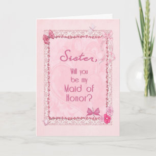 En inbjudan för hantverklookmaid of honor