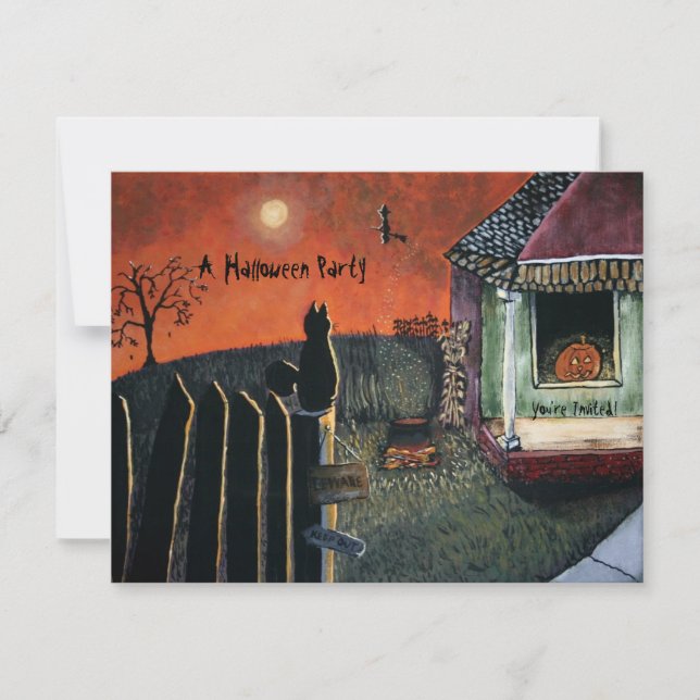 En inbjudan för spöka Halloween (Framsida)