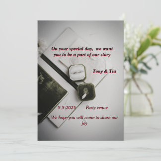 "En inbjudan från elegant bröllop"