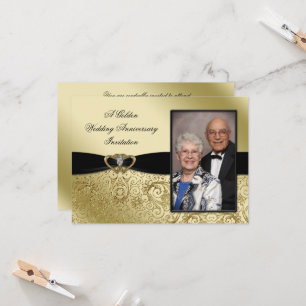 En inbjudan till 50-års bröllopsjubileum fotografe