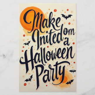 en inbjudan till en Halloween fest