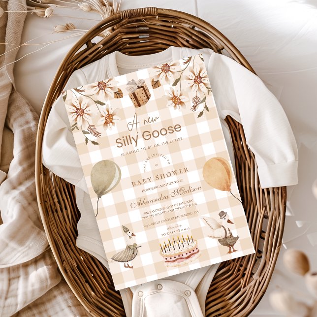 En inbjudan till Fåniget Goose Baby Shower (Skapare uppladdad)