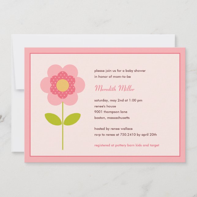 En inbjudan till Perfekt Stem Baby Shower (Framsida)