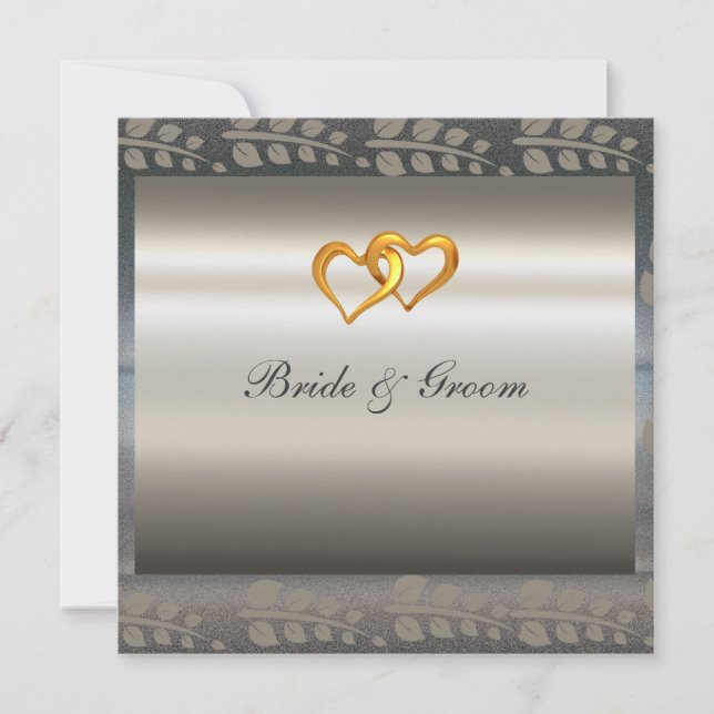 En inbjudan till Silver-bröllopsinbjudan i folklig (Framsida)