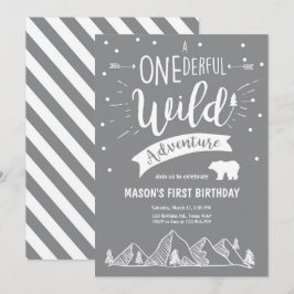 En inbjudande Vild Äventyr-födelsedagspojke Inbjudningar