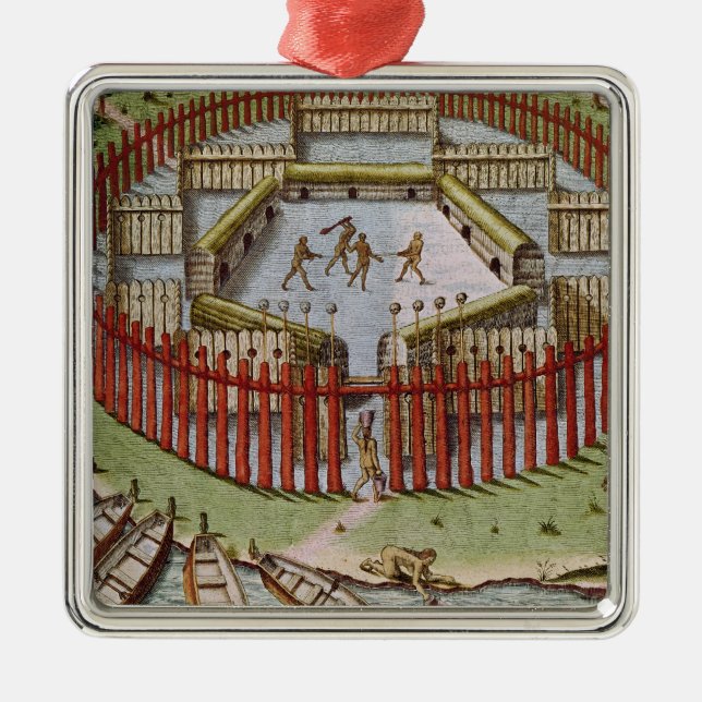 En indisk by julgransprydnad metall (Framsidan)