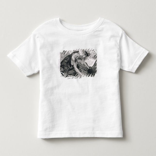 En inlärd man som absorberats i Koranen T-shirt (Framsida)