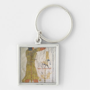 En Inmutef präst skapar erbjuda Fyrkantig Silverfärgad Nyckelring