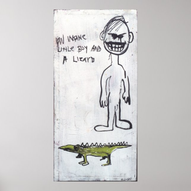 "EN INSANE LITTLE BOY AND A LIZARD" POSTER (Framsidan)