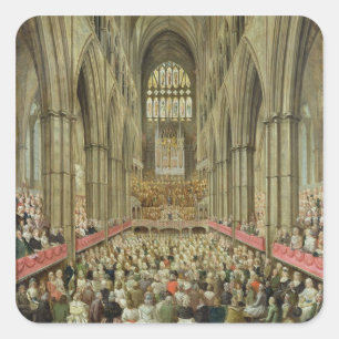 En insida beskådar av den Westminster abbeyen på Fyrkantigt Klistermärke