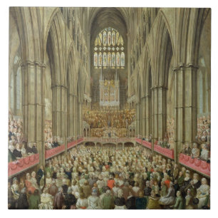 En insida beskådar av den Westminster abbeyen på Kakelplatta