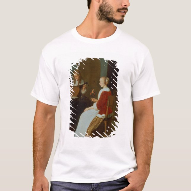 En insida med en lutespelare tee (Framsida)