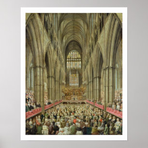 En Insida-vy över Westminster Abbey på Comme Poster
