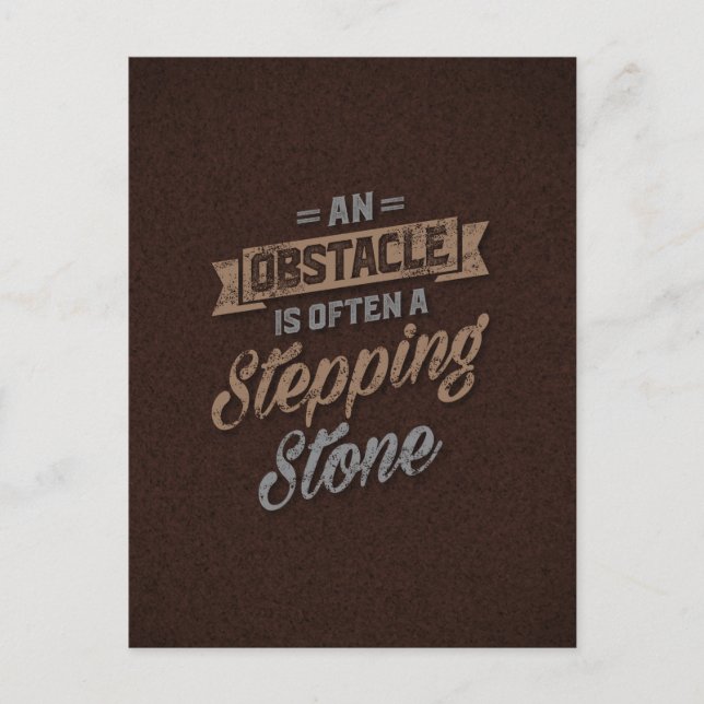 En inspirerande citatsamling om hinder vykort (Framsida)